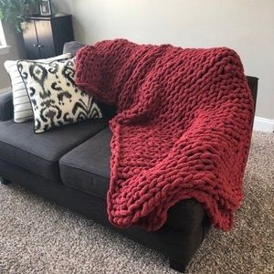 Chunky knit blanket